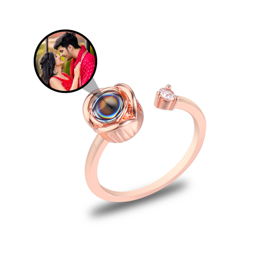 Rose Color Photo Ring