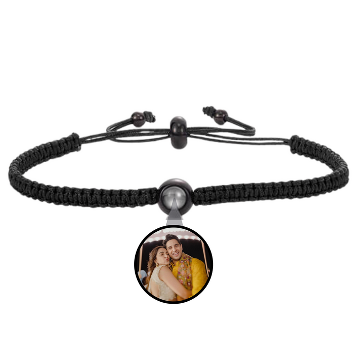 Thin Braided Photo Bracelet with Strecher