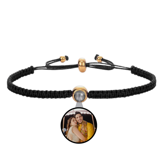 Thin Braided Photo Bracelet with Strecher