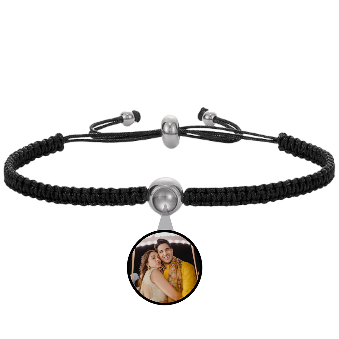 Thin Braided Photo Bracelet with Strecher