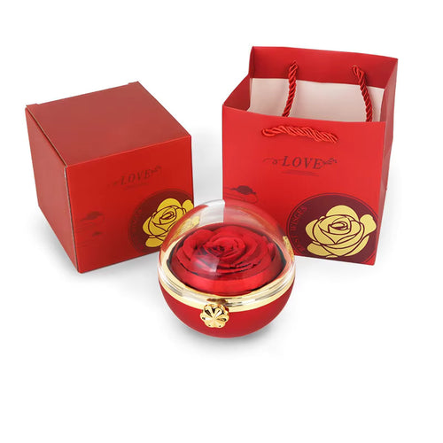 Rotating Round Eternal Rose Gift Box